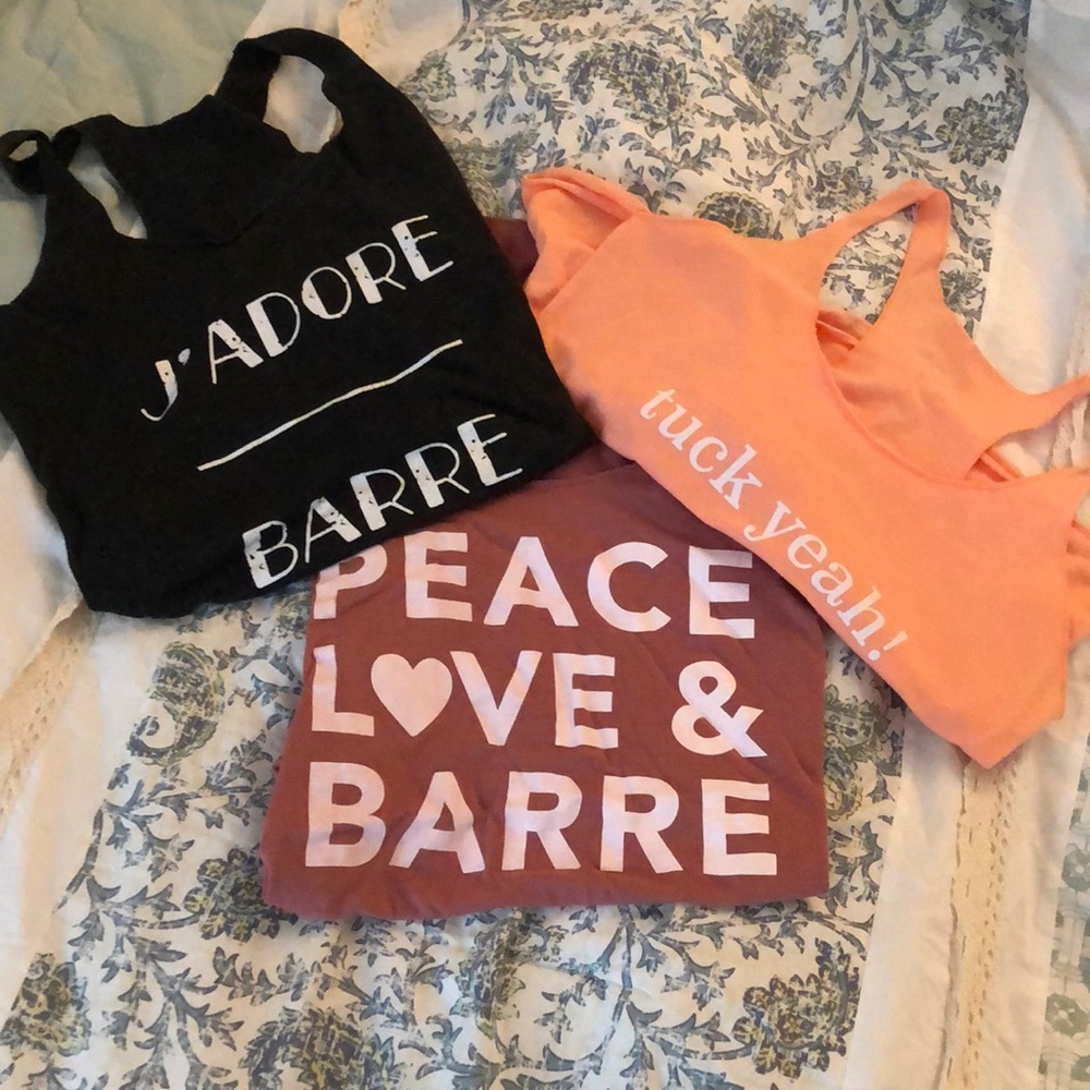 Bundle of racerback barre tanks! EUC